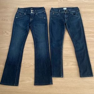 Hudson Jeans, 2 Pairs of Blue, Size 24